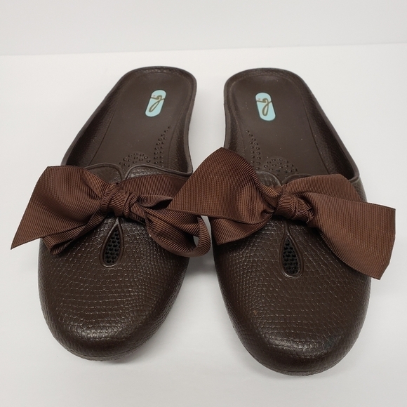 OKA B Brown Slide Slip-on Sandals Shoes Size Medium (7-8) - Picture 2 of 6